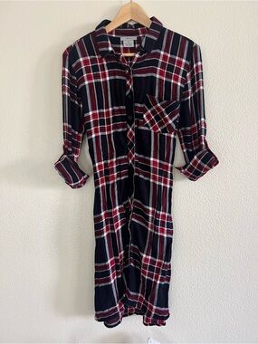 Black and red flannel dress